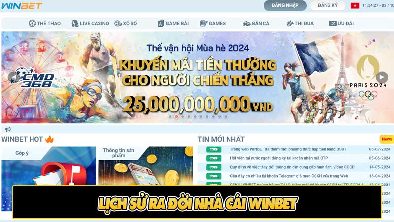 Lịch sử ra đời nhà cái Winbet