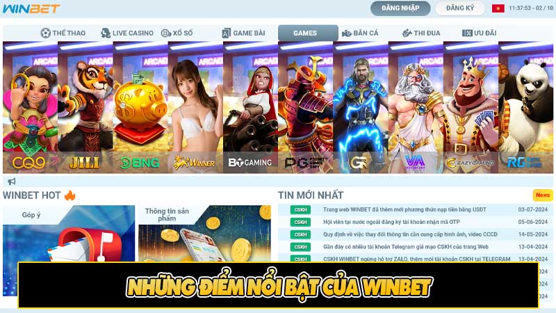 Những điểm nổi bật của Winbet